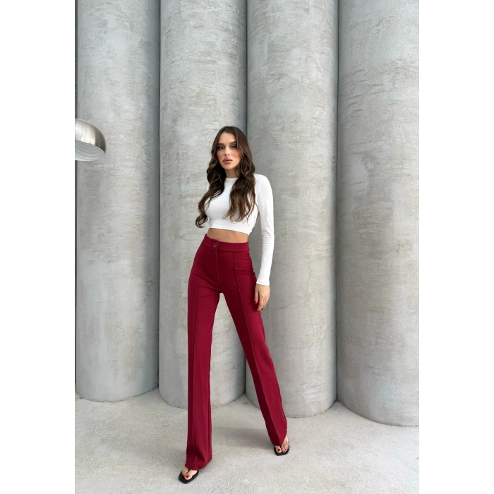 TAVSİYE EDİLEN GÜVENLİ SATICI Önü cumalı ithal krep pantolon