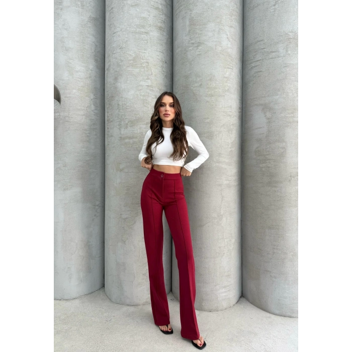 TAVSİYE EDİLEN GÜVENLİ SATICI Önü cumalı ithal krep pantolon