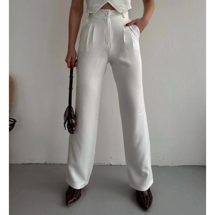 TAVSİYE EDİLEN GÜVENLİ SATICI Palazzo pantolon beyaz s23211