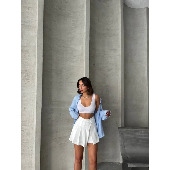 TAVSİYE EDİLEN GÜVENLİ SATICI Pliseli şort etek