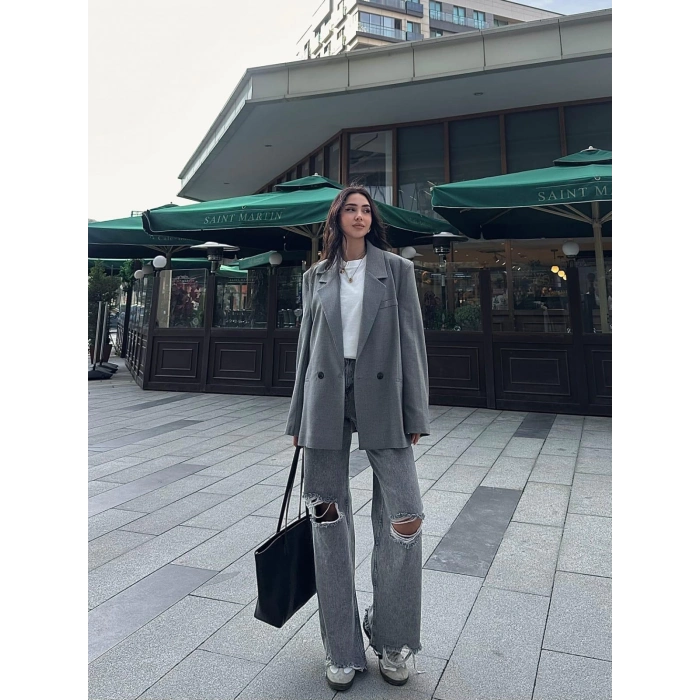 TAVSİYE EDİLEN GÜVENLİ SATICI Poliviskon Oversize Ceket