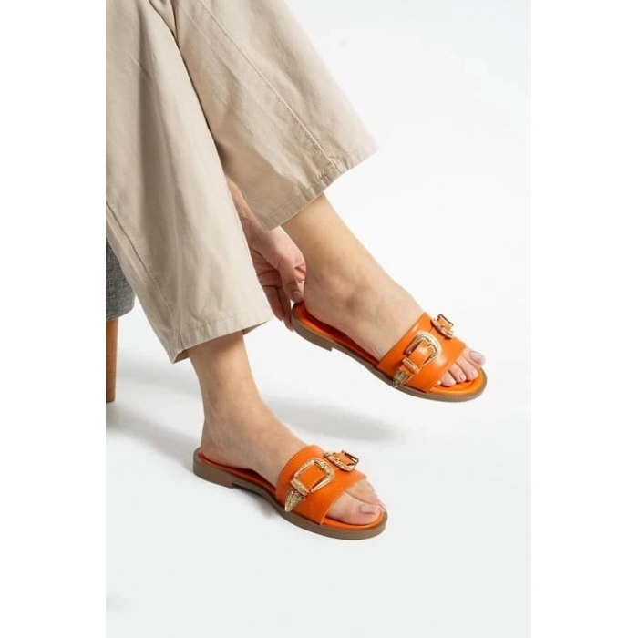 TAVSİYE EDİLEN GÜVENLİ SATICI Sene Turuncu Cilt Terlik