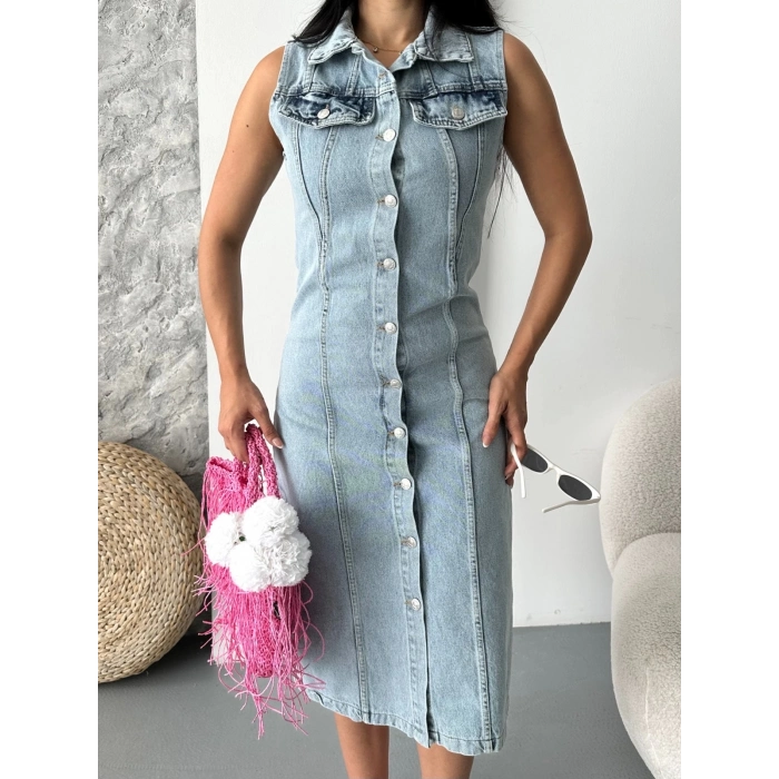 TAVSİYE EDİLEN GÜVENLİ SATICI Sıfır kol kar yıkama tunik ceket mavi d2520