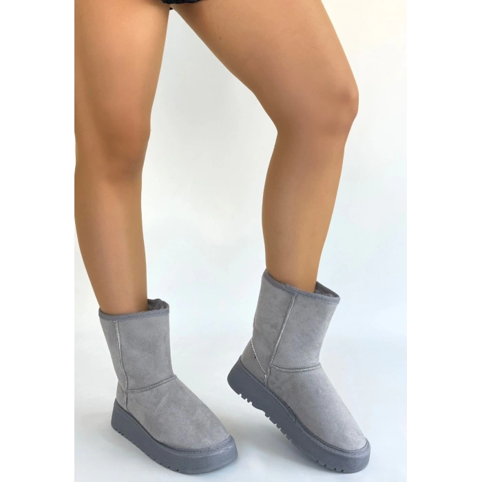 TAVSİYE EDİLEN GÜVENLİ SATICI Sophia Gri Süet Bot