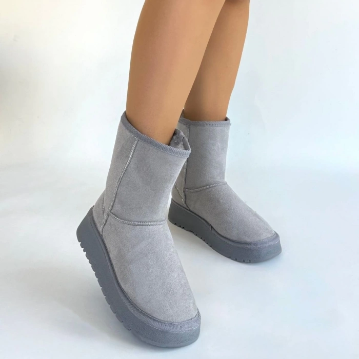 TAVSİYE EDİLEN GÜVENLİ SATICI Sophia Gri Süet Bot