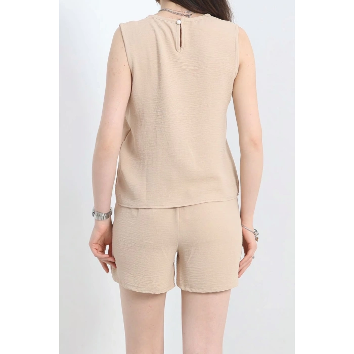 TAVSİYE EDİLEN GÜVENLİ SATICI Şortlu Ayrobin takım bej