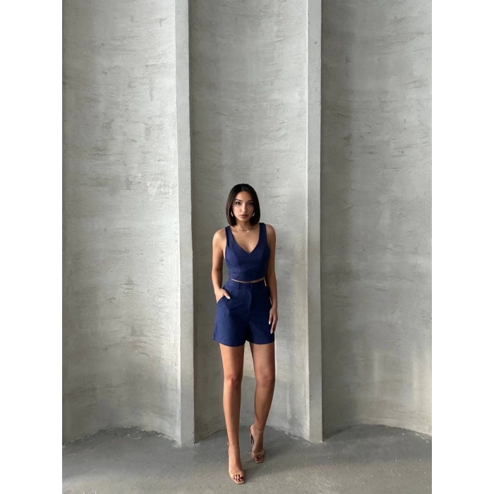 TAVSİYE EDİLEN GÜVENLİ SATICI Şortlu keten takım s255014