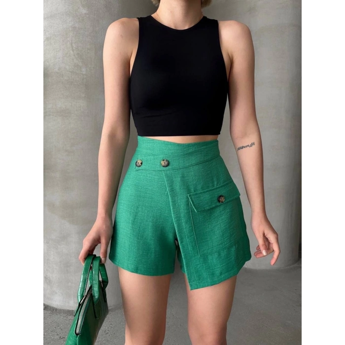 TAVSİYE EDİLEN GÜVENLİ SATICI Tek cepli şort etek