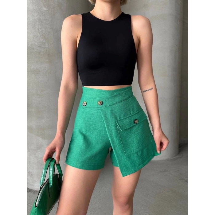 TAVSİYE EDİLEN GÜVENLİ SATICI Tek cepli şort etek