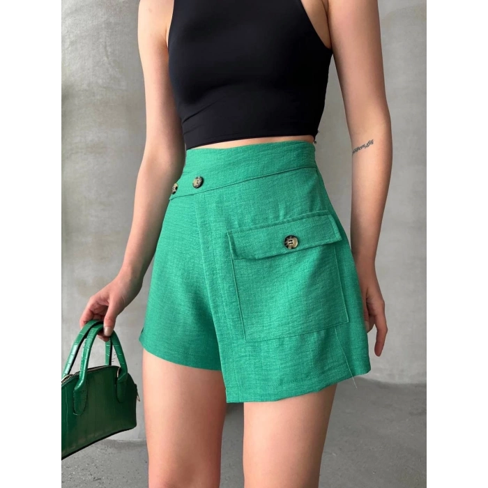 TAVSİYE EDİLEN GÜVENLİ SATICI Tek cepli şort etek