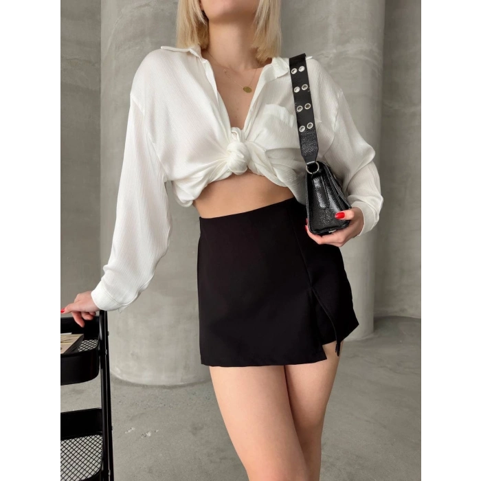 TAVSİYE EDİLEN GÜVENLİ SATICI Tek yırtmajlı şort etek