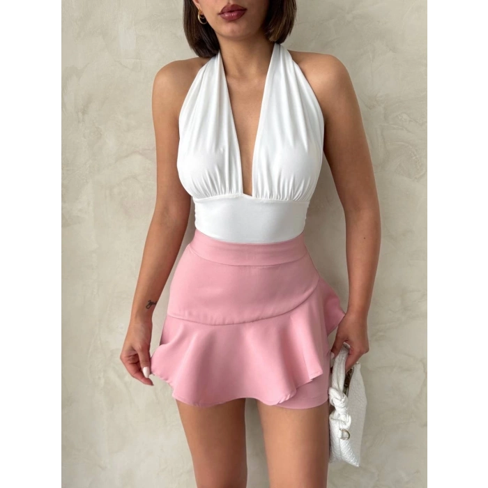 TAVSİYE EDİLEN GÜVENLİ SATICI Valonlu fırfırlı şort s24683