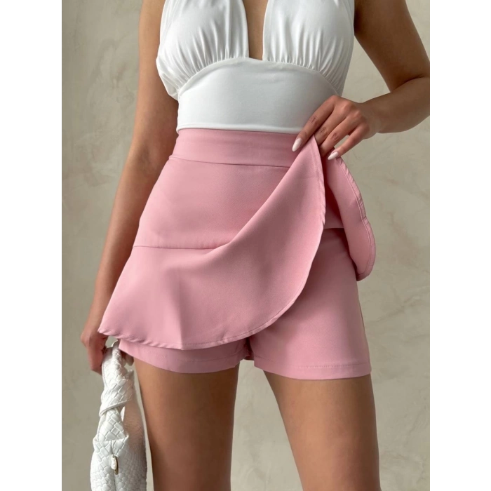 TAVSİYE EDİLEN GÜVENLİ SATICI Valonlu fırfırlı şort s24683
