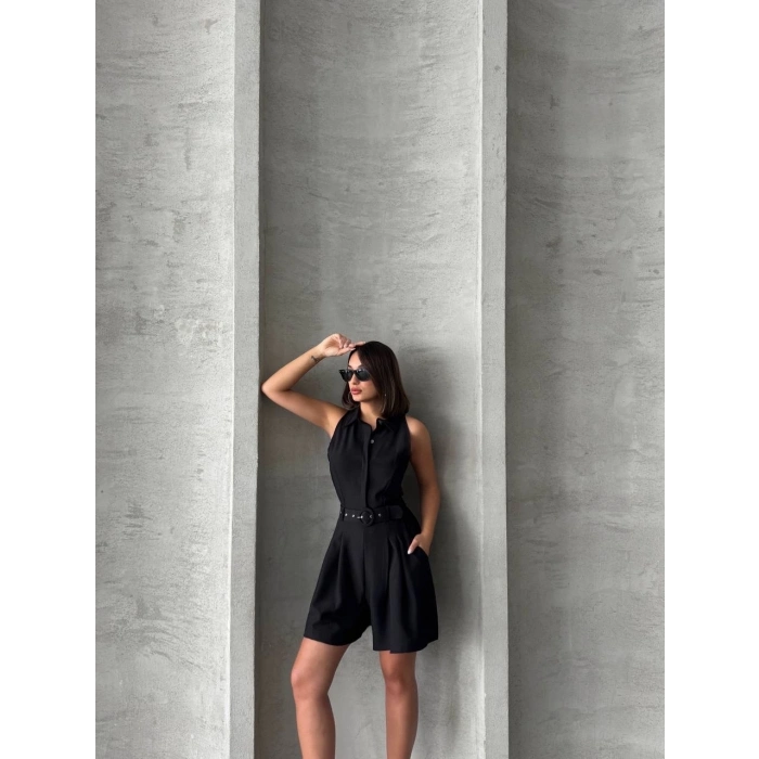 TAVSİYE EDİLEN GÜVENLİ SATICI Yakalı şort tulum