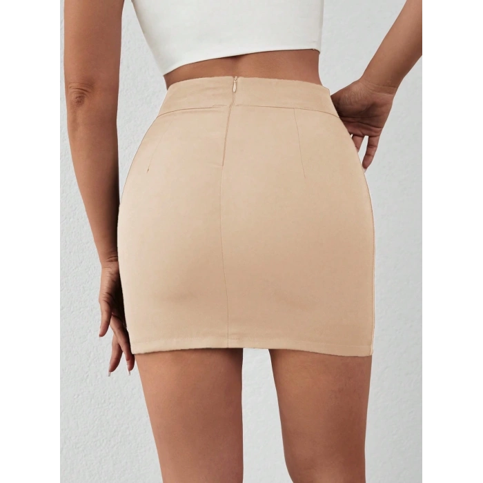 TAVSİYE EDİLEN GÜVENLİ SATICI Zincirli mini şortlu etek s241008