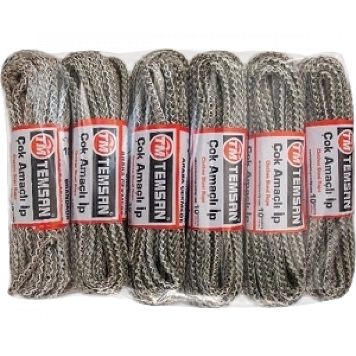 Temsan 10 Mt Çok Amaçlı İp 12li