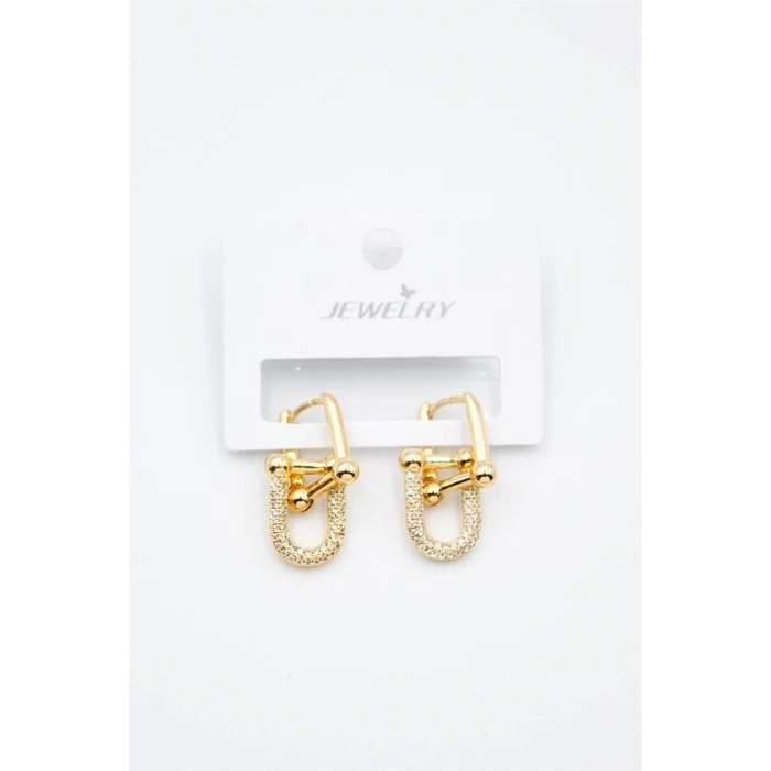 Tf Zincir Küpe - Altın