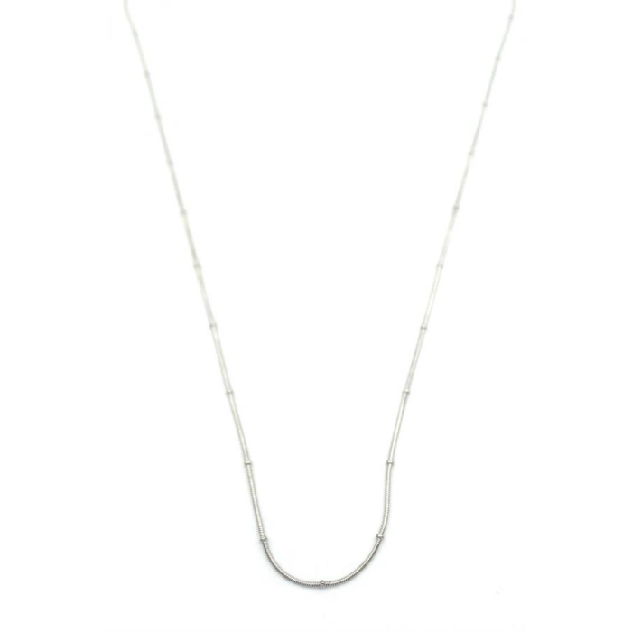 Toplu Yılan Zincir - 60cm - Gümüş