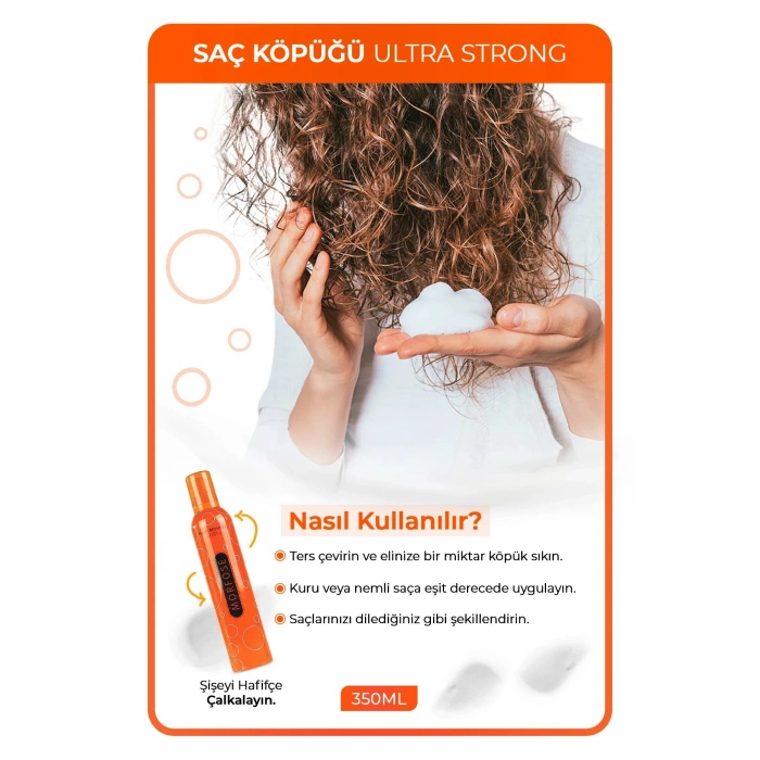 Ultra Strong Saç Köpük 350 ML - Ultra Güçlü Tutuş - mrfs