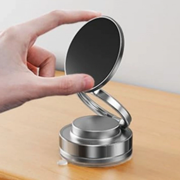 Vakumlu Manyetik Telefon Tutucu – Güçlü Vakum 360° Döner Araç İçi Telefon Standı, Ultra Sabit Manyetik Destekli Mobil Cihaz Aparatı