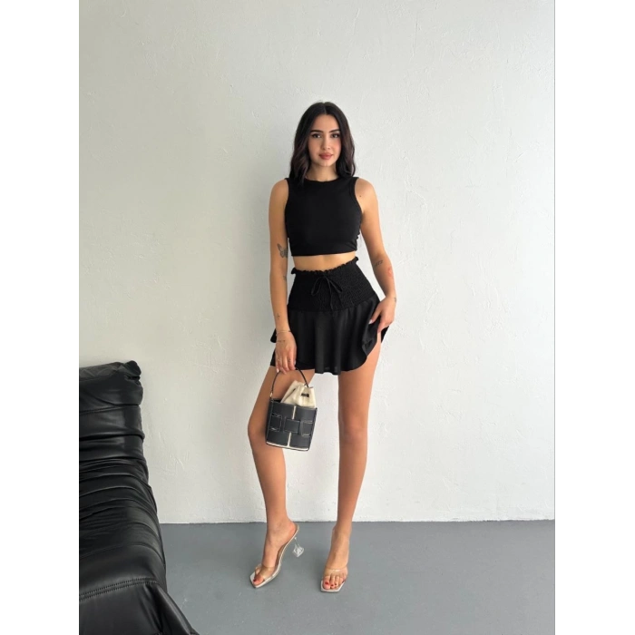 ÇOK SATAN  Ayrobin Şortlu Etek - Siyah -