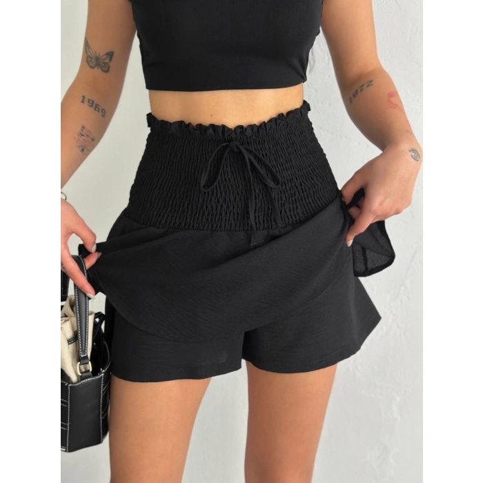 ÇOK SATAN  Ayrobin Şortlu Etek - Siyah -
