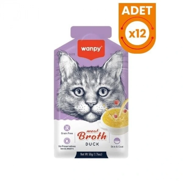 Wanpy Ördek Etli Tahılsız Kedi Çorbası 1 Adet 50 Gr