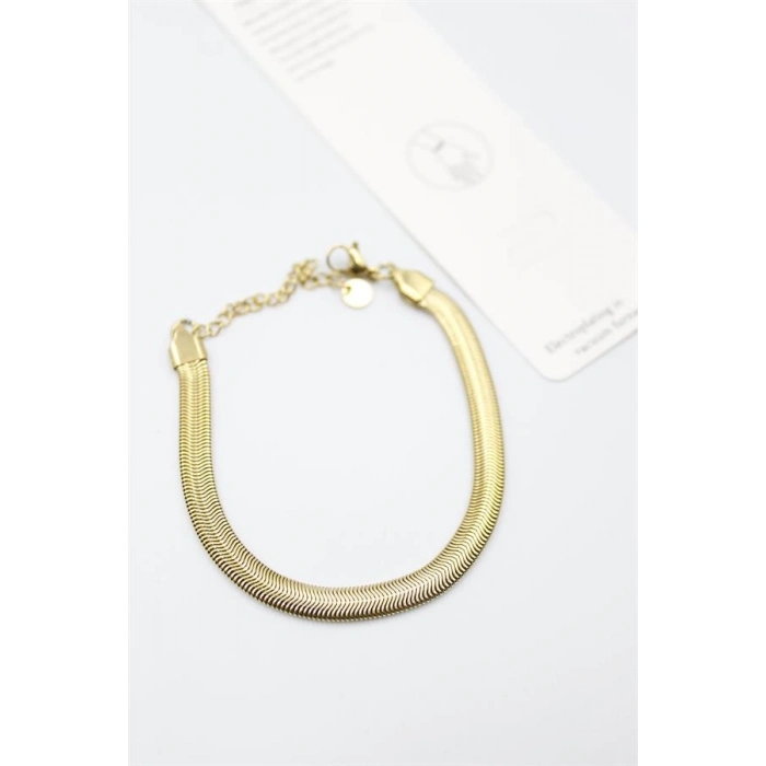Yılan Zincir Bileklik - Altın