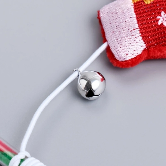 Yılbaşı Temalı Zilli Kedi Oyun Oltası