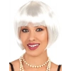 Beyaz Renk Parti Peruğu Kısa Küt Saç