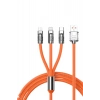ÇOK SATAN 3 İn 1 Süper Hızlı Şarj Kablosu Android ve İOS Uyumlu Silikon Şarj Kablosu