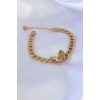 ÇOK SATAN 316L Çelik Gold Renk Kelebek Figür İşleme Detay Zincir Model Kadın Bileklik