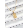 ÇOK SATAN 316L Çelik Gold Renk Külçe Altın Model Kolye