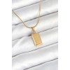 ÇOK SATAN 316L Çelik Gold Renk Külçe Altın Model Kolye