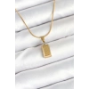 ÇOK SATAN 316L Çelik Gold Renk Mini Külçe Altın Model Kolye
