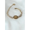 ÇOK SATAN 316L Çelik Gold Renk Tam Altın Modelli Zirkon Taşlı Kadın Bileklik