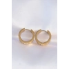 ÇOK SATAN 316L Çelik Gold Renk Zirkon Taşlı Model Halka Küpe