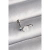 ÇOK SATAN 316L Çelik Gümüş Renk Zirkon Taş Detay Beyaz Çiçek Model Tragus Piercing