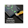 ÇOK SATAN 4in1 Type-c 65W to USB-A + Type-c to Lightning 27W Hızlı Şarj Kablosu SİYAH