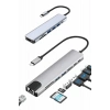 ÇOK SATAN 8 Port Çoklayıcı Macbook Ile Uyumlu Çoğaltıcı Type-C dönüştürücü TF SD kart