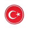 ÇOK SATAN Aplike Ütü İle Yapışan Türk Bayrağı Yuvarlak Küçük Arma 3 cm