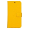 ÇOK SATAN Apple iPhone 15 Plus Uyumlu Deri Cüzdanlı Kılıf MWWN FL12 Sarı