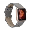 ÇOK SATAN Apple Watch Uyumlu Deri Kordon 38-40-41mm RST9-BA8 Gri