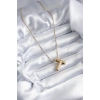 ÇOK SATAN BFS 316L Çelik Gold Renk Bubble T Harf Model Kadın Kolye