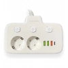 ÇOK SATAN BFS Akım Korumalı 2’li Ayrı Anahtarlı Priz, 2x Priz, 3x Usb, 1x Type-c, 2 Mt Kablo, Hızlı Şarj