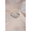 ÇOK SATAN BFS Ayarlamalı Gümüş Renk Metal Zirkon Taş ve Kristal Taşlı Kelebek Model Yüzük