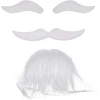 ÇOK SATAN BFS Beyaz Renk Kendinden Yapışkanlı Takma Sakal Bıyık Ve Kaş Seti