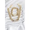ÇOK SATAN BFS Xuping Gurmet Gold Renk Kolye ve Bileklik Seti