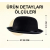 ÇOK SATAN Charlie Chaplin Stil Çocuk Şapkası – Siyah Melon Parti Şapkası