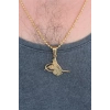 ÇOK SATAN Gold Renk Metal Osmanlı Tuğra Figürlü Erkek Kolye